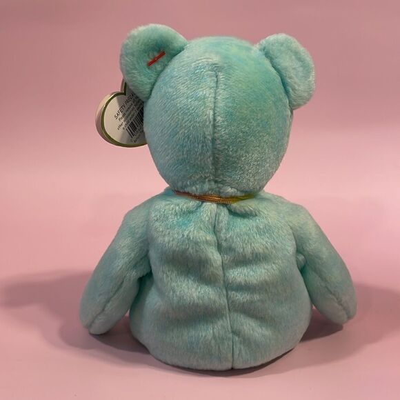 2000 Vintage Ty Beanie Baby Ariel the Green Bear Excellent Condition NWT 9” tall - Picture 3 of 10
